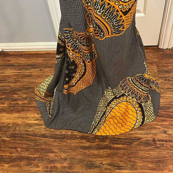Custom African Two-Piece Wax Print Dress by Designer Chika Nwosa | Size Small - Picture 5 of 13